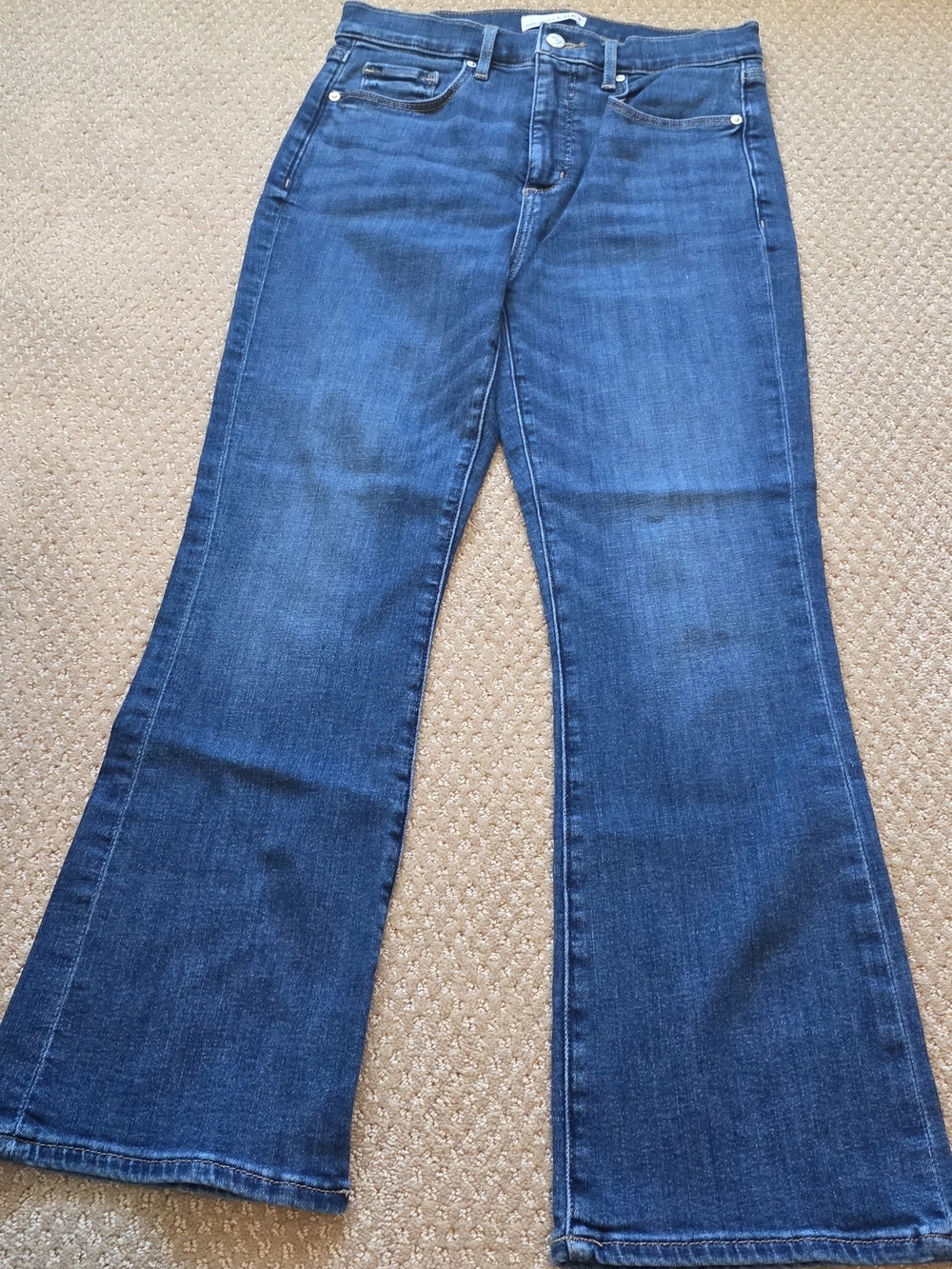LOFT Dark Blue Flare Ankle Jeans